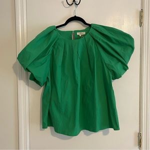 Entro Kelly Green Puff Sleeve Top
